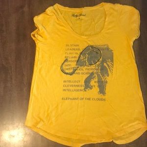 Lucky Brand yellow 🐘 shirt